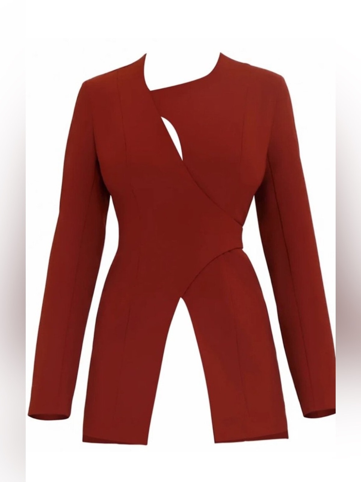 Andrea Iyamah Vira Asymmetric Blazer Pomegranate Sz L